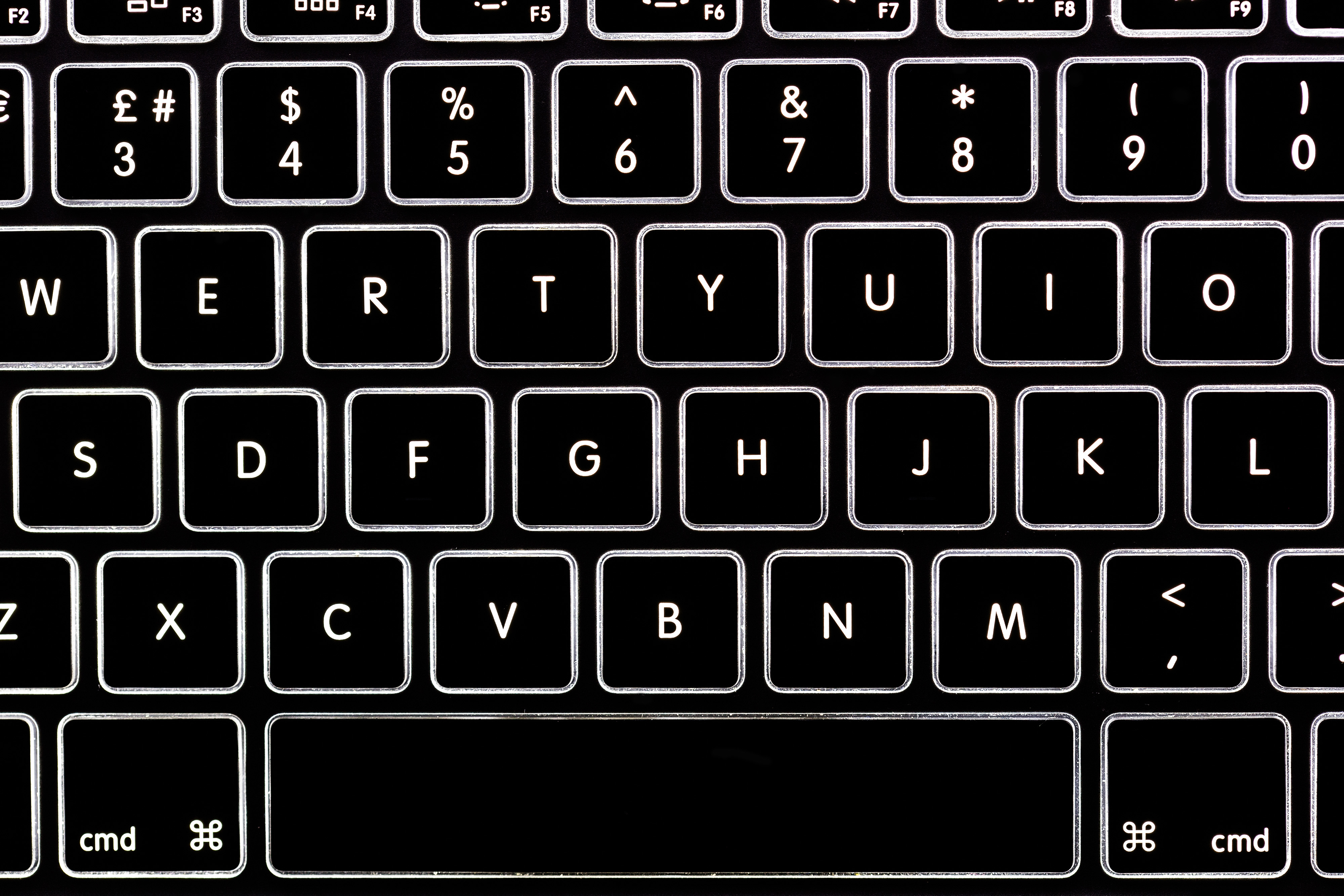 Vector image of a keyboard overhead.